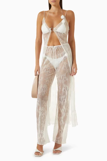 Bridal O Gem Maxi Kaftan in Lace