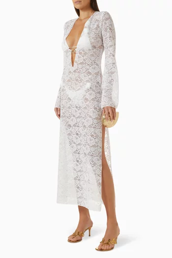 Bridal O Lover Maxi Kaftan in Lace