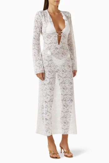 Bridal O Lover Maxi Kaftan in Lace