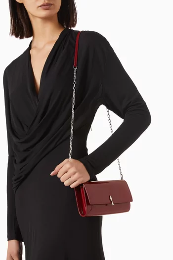 Bettina Wallet on Chain in Patent Leather