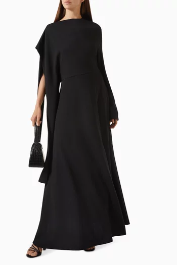 Terri Draped Maxi Dress in Crepe