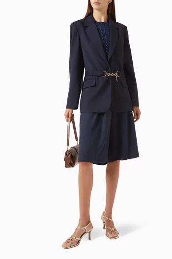 Pinstripe Blazer in Wool Blend