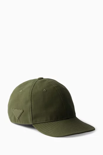 Technical Fabric Baseball Cap in Cotton