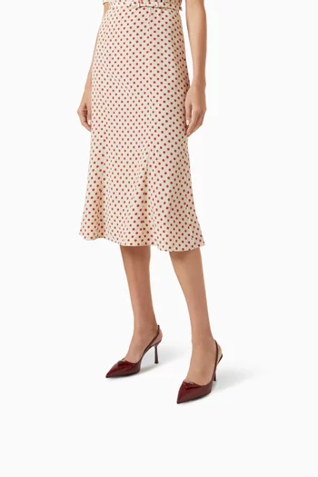 Triangle Logo 75 Slingback Pumps in Brushed Leather