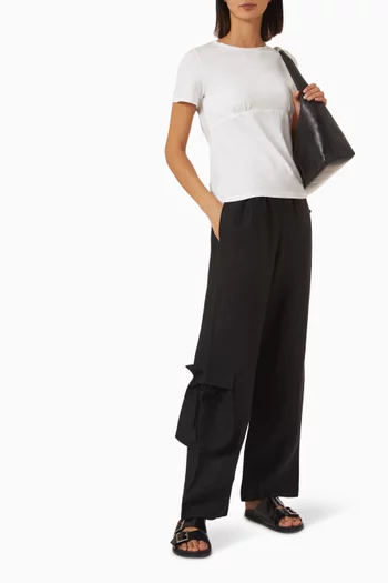 Side Pants in French Linen