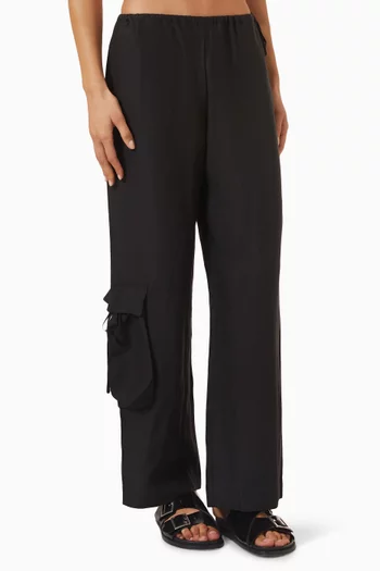 Side Pants in French Linen