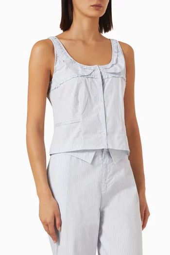Frills Top in Organic Cotton