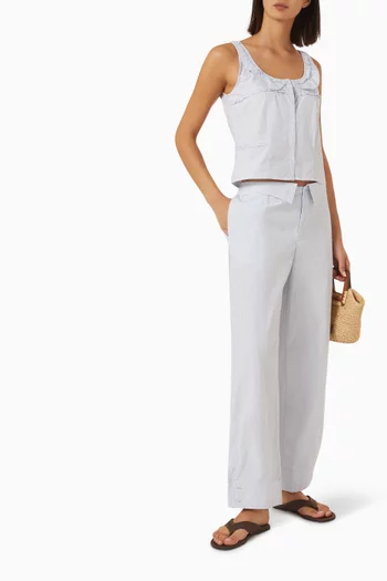 Collar Point Pants in Organic Cotton
