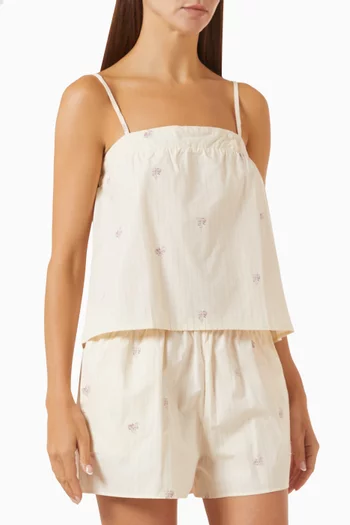 Panelled Short Set in Organic-cotton