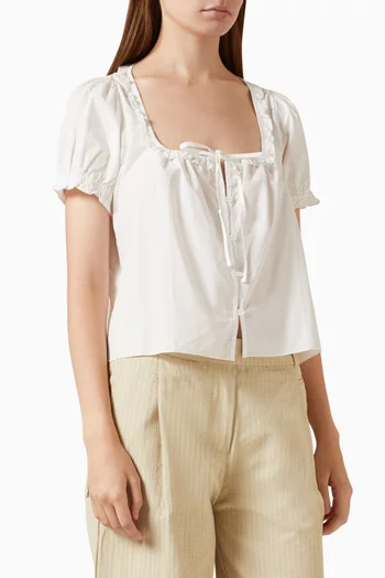 Flounced Top in Organic-cotton