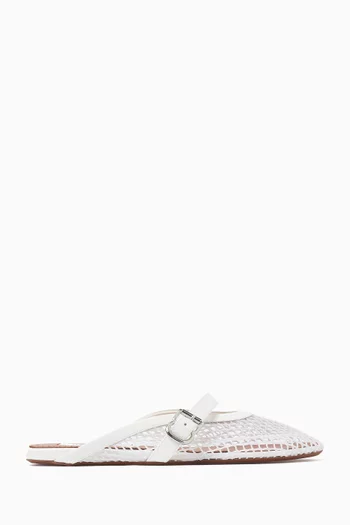 Fishnet Flat Slippers in Mesh