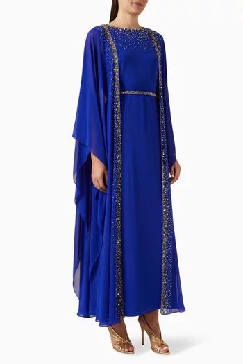 Embroidered Thoub in Chiffon