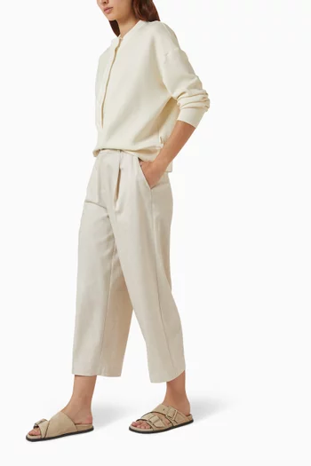 Ellison Crop Wide-Leg 24 Pants in Cotton-blend