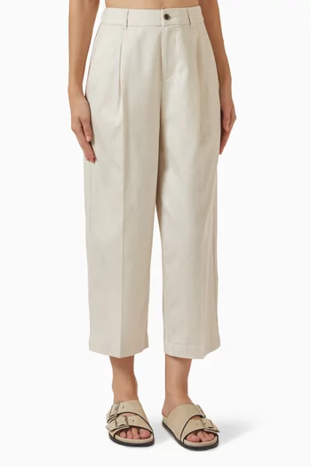 Ellison Crop Wide-Leg 24 Pants in Cotton-blend