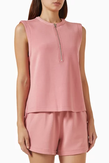 Simmons Half-zip Tank Top in DoubleSoft®