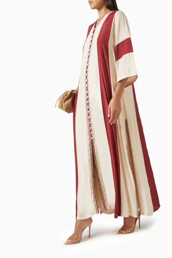 Dual Tone Dress in Cotton-silk