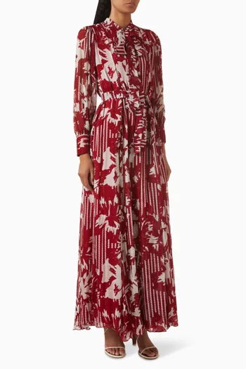 Floral Maxi Dress in Chiffon