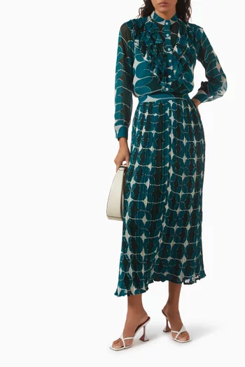 Pleated Skirt in Georgette