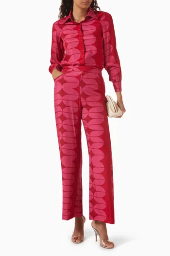 Printed Shirt in Cotton-silk
