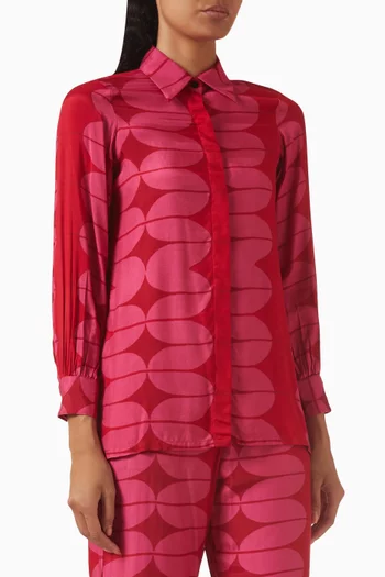 Printed Shirt in Cotton-silk