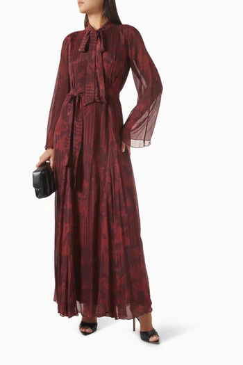 Floral-print Dress in Chiffon