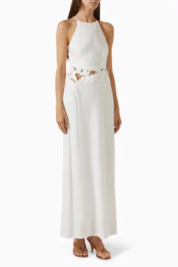 Idette Maxi Dress in Linen-blend