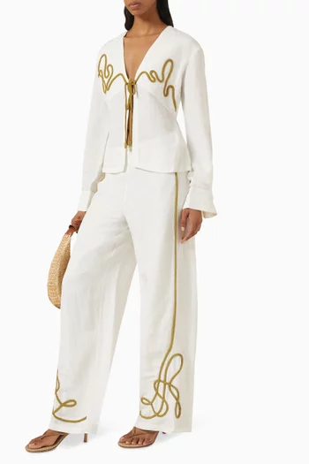 McKenzie Pants in Linen-blend