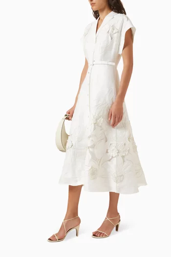 Aubrey Dress in Linen-blend