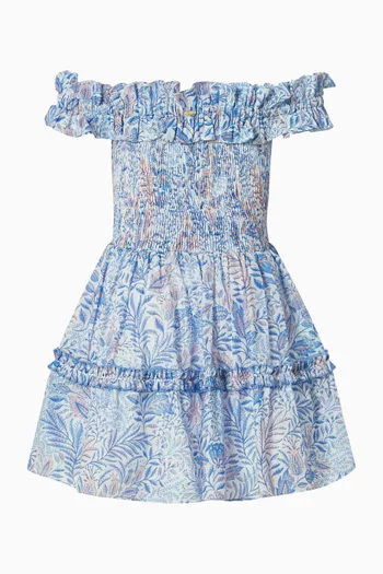 Amber Mini Dress in Metallic Cotton