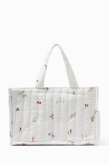 Little Farm Nappy Caddy in Organic Cotton Sateen