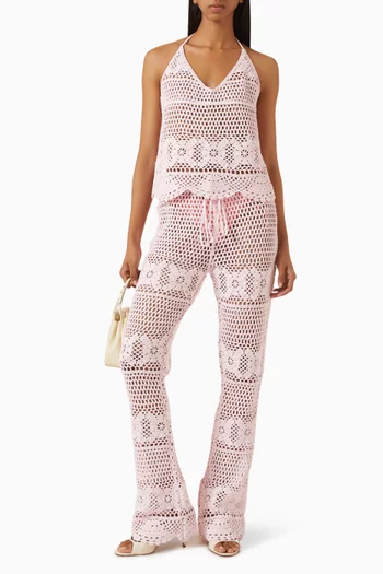 Swim Cover-up Crochet Flare Pants