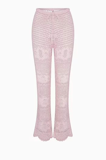 Swim Cover-up Crochet Flare Pants
