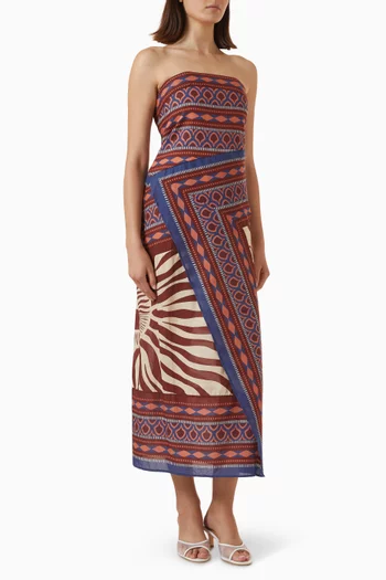 Paraiso Agreste Maxi Dress in Cotton Voile