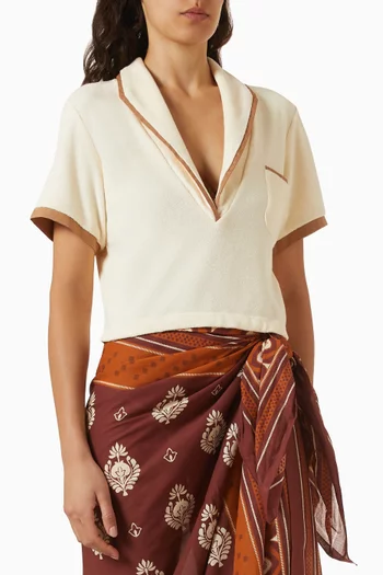 Misty Hem T-shirt in Cotton-terry