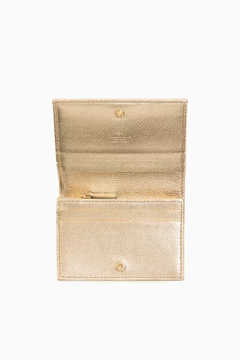 VLogo Signature Jewel Wallet in Laminated Leather
