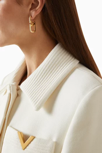 VLOGO Swarovski® Earrings in Gold-tone Metal