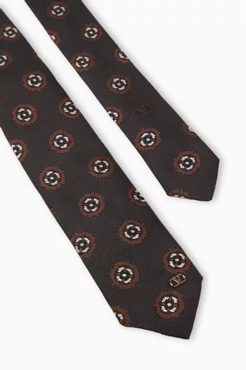 Valentie Tie in Silk-jacquard