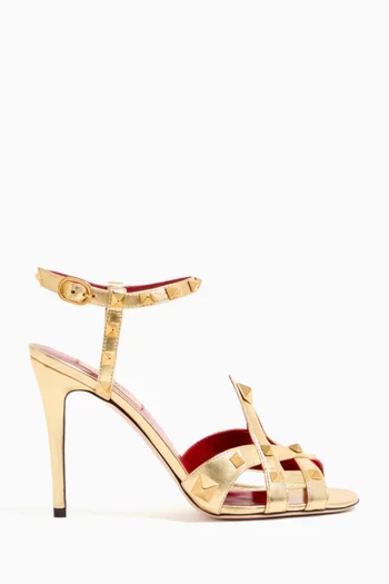 Studdy 100 Sandals in Laminated Leather