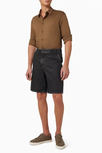 Straight Leg Shorts in Denim