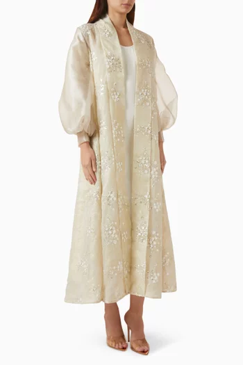 Embellished Abaya in Organza