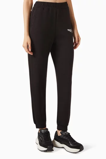 EA7 Strass-embellished Logo Sweatpants