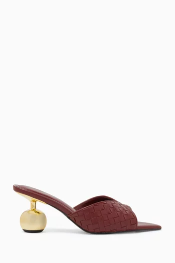 Ellie Braided 65 Mule Sandals in Vegan Leather