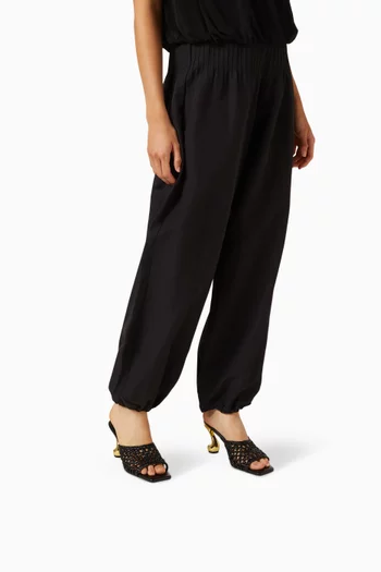 Hannah Woven 85 Mule Sandals in Vegan Leather