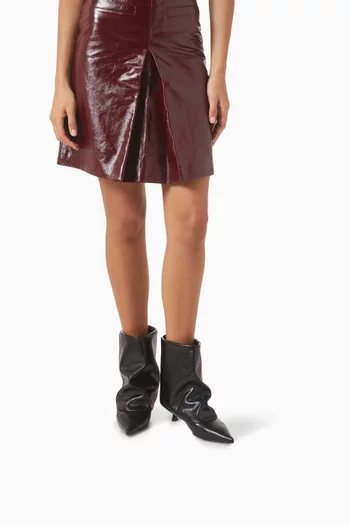 Noa Slouchy Ankle Boots in Vegan Leather