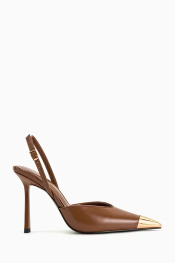 Savannah 100 Slingback Pumps in Vegan Leather