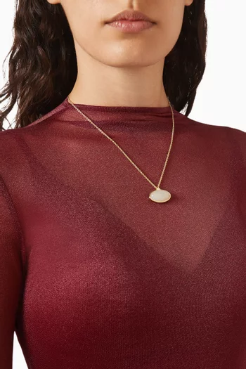 Datura Jade Pendant Necklace in 18kt Gold-plated Sterling Silver