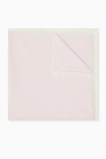 Embroidered Blanket in Cotton Knit