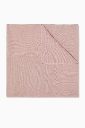 Embroidered Blanket in Knit Cotton