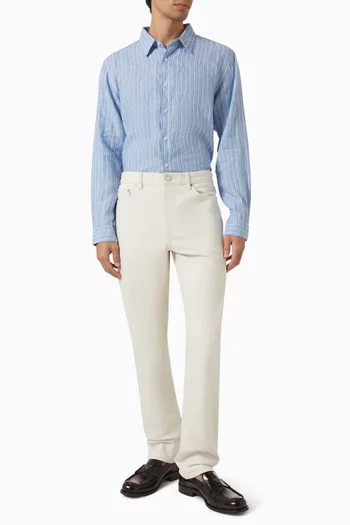 Irving Shirt in Relaxed Linen Stripe