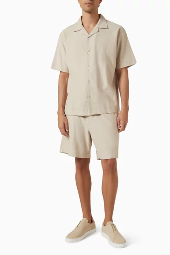 Short-sleeve Shirt in Cotton-terry